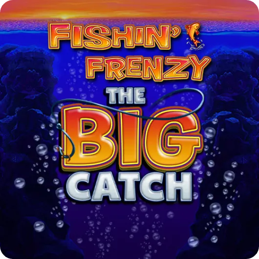 Fishin Frenzy The Big Catch Logo Header für mobile und Desktop Ansicht